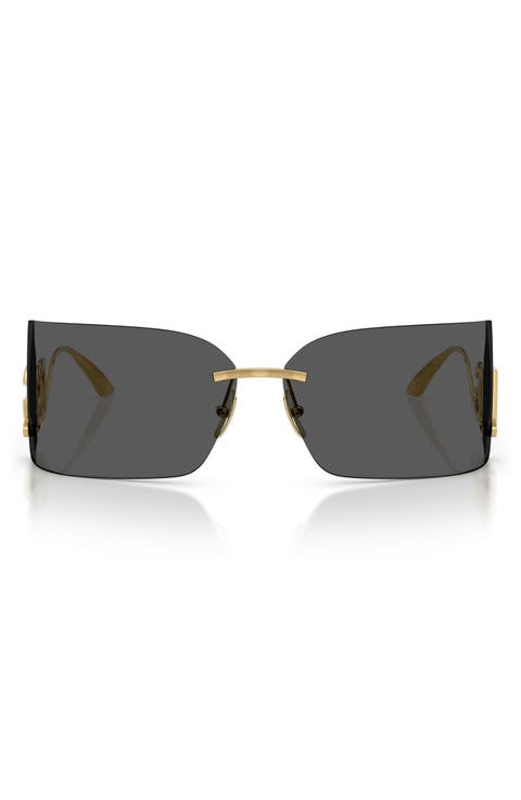 79mm Oversize Rectangular Sunglasses