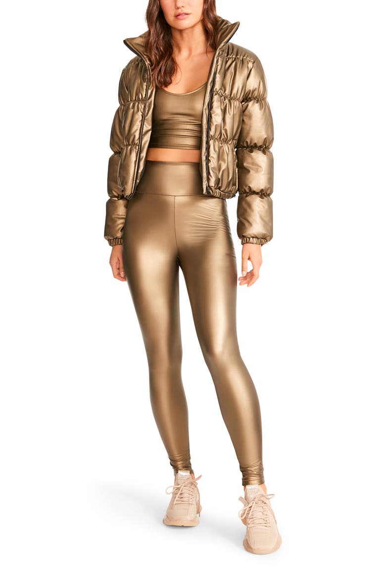 Kelper Puffer Jacket, Alternate, color, GOLD