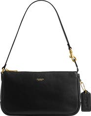 COACH Plaza Natural Grain Leather Shoulder Bag