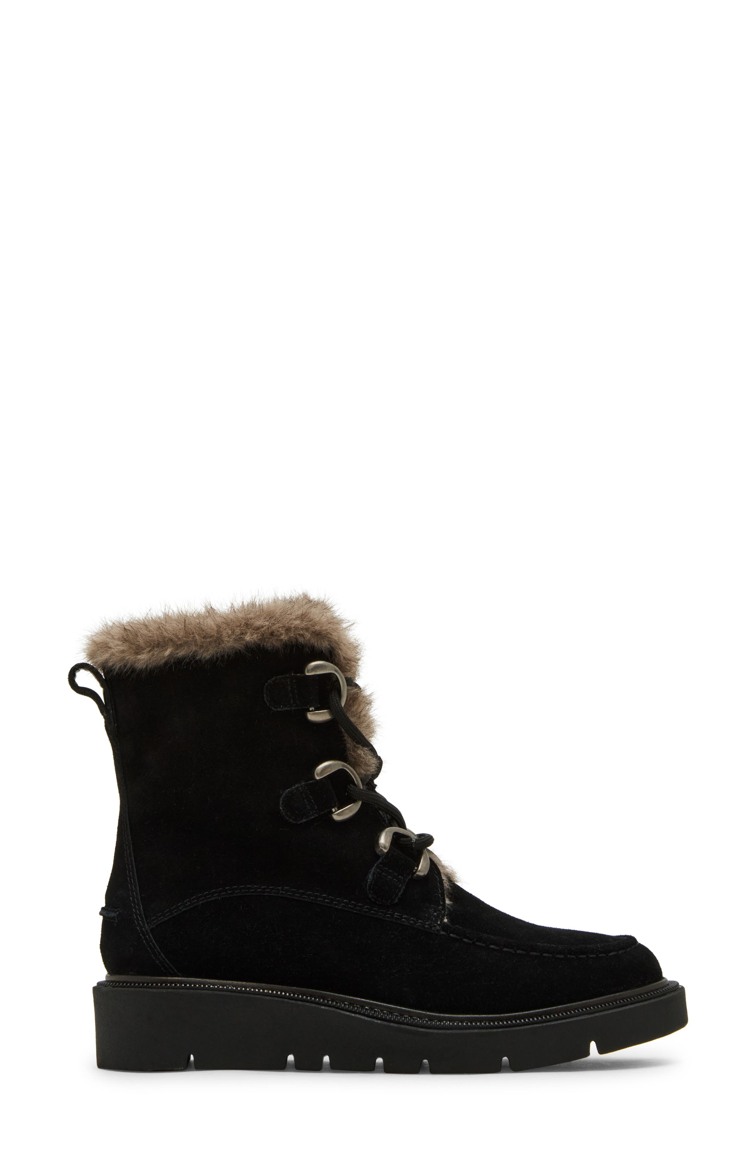 Blondo Monday Waterproof Lace-Up Boot, Alternate, color, Black Suede