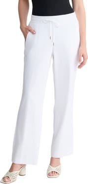 Jones New York Tie Waist Linen Blend Pants