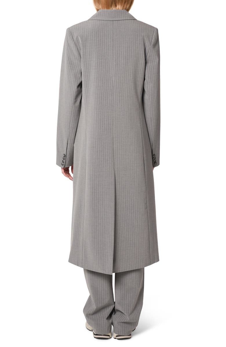 WAYF Icon Pinstripe Longline Coat, Alternate, color, 