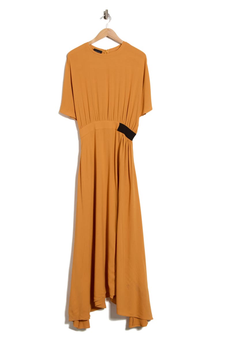 Short Sleeve Dress, Main, color, SAFFRON