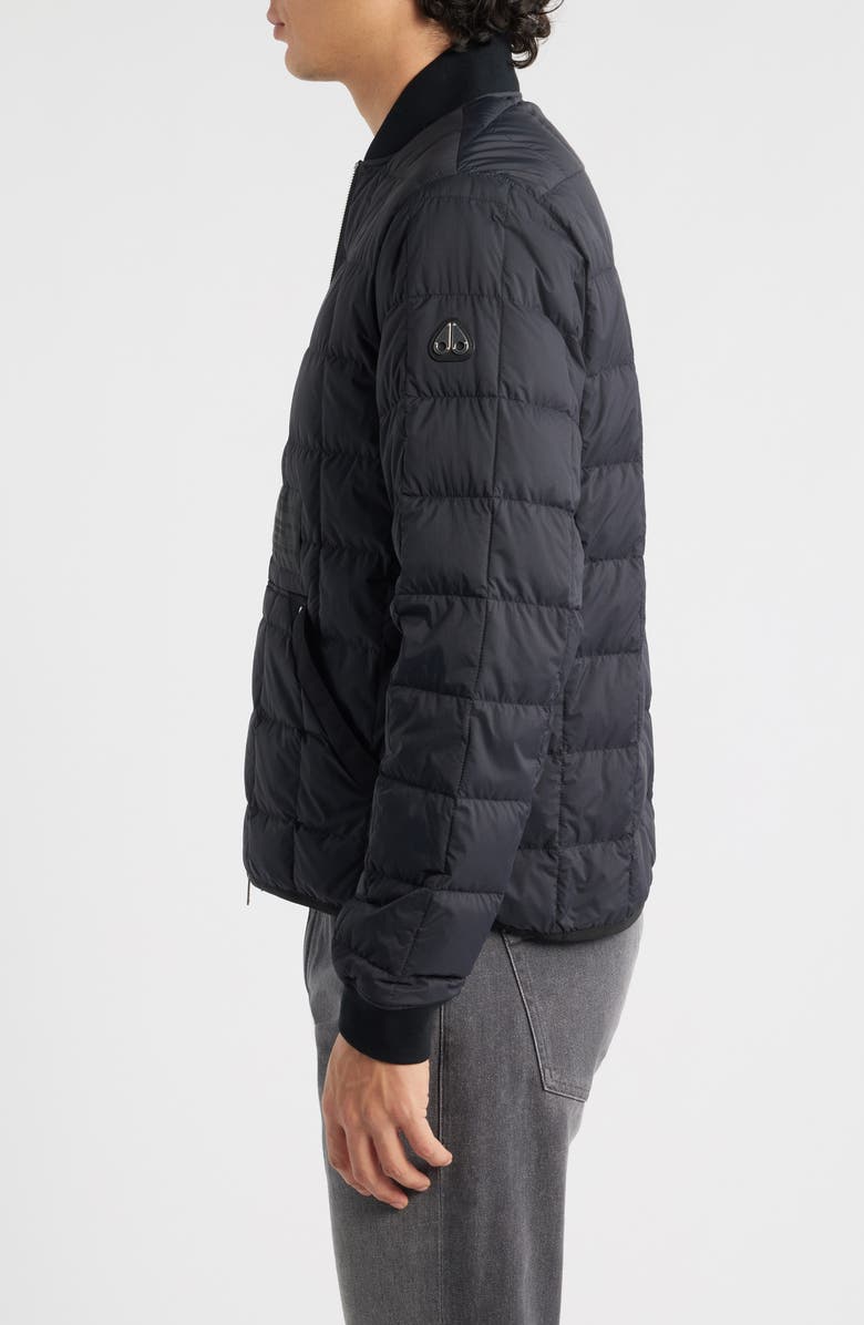 Moose Knuckles Transit Liner Down Bomber Jacket, Alternate, color, Black - 292