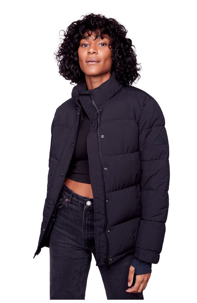 Alpine North FORILLON - Vegan Down Short Quilted Puffer Jacket, Alternate, color, Black