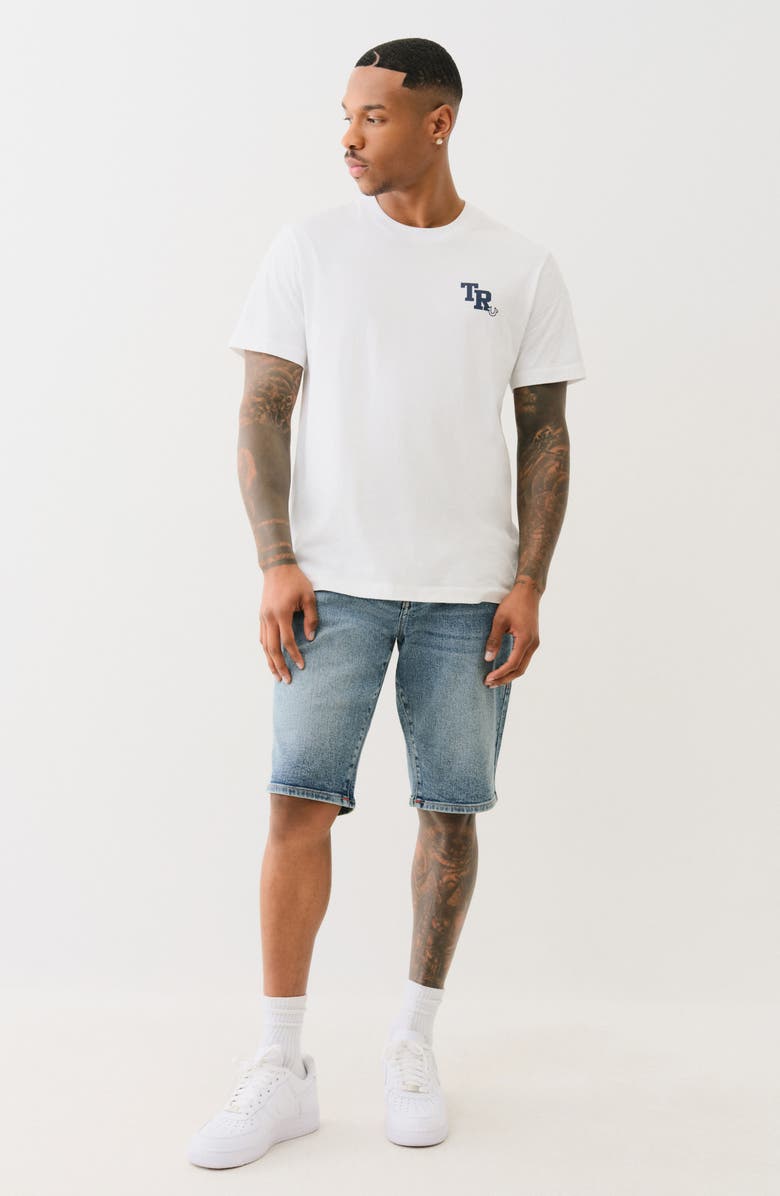 True Religion Ricky Straight Leg Denim Jorts, Alternate, color,