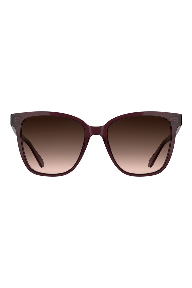 Dira 56mm Rectangular Sunglasses, Main, color, WINE