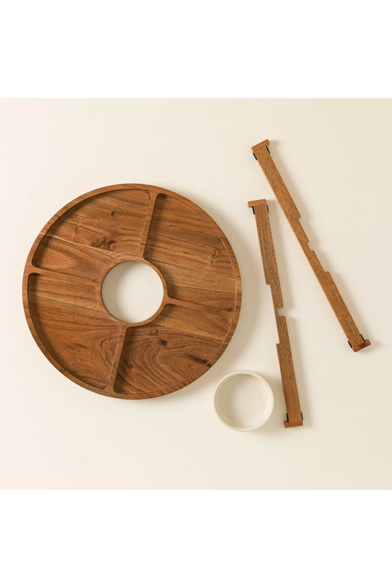 Flip & Dip Double-Sided Serving Board, Main, color, Acacia Wood