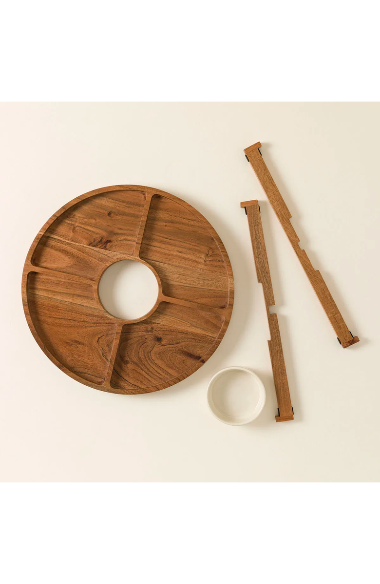 Uncommon Goods Flip & Dip Double-Sided Serving Board, Main, color, Acacia Wood