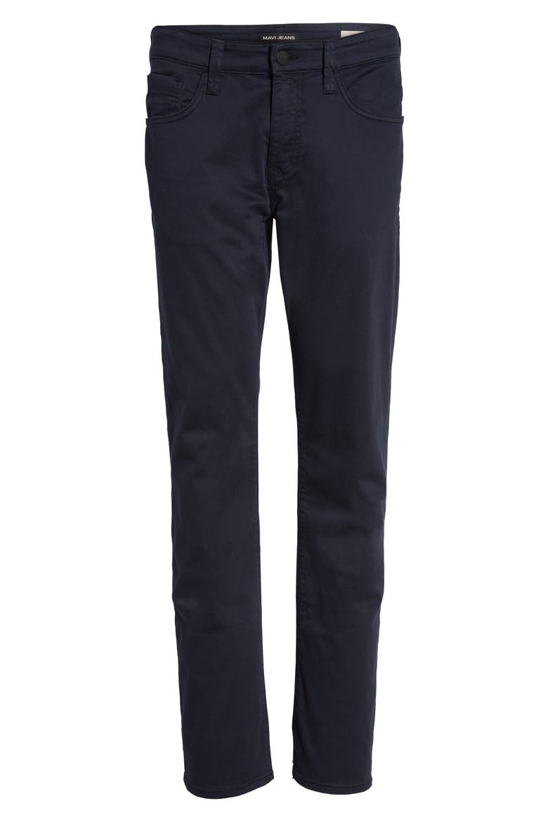 Zach Straight Leg Twill Pants, Alternate, color, DARK NAVY TWILL