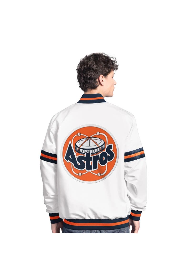 Men's Starter  White Houston Astros Cooperstown Scout Full-Snap Varsity Jacket, Alternate, color, White