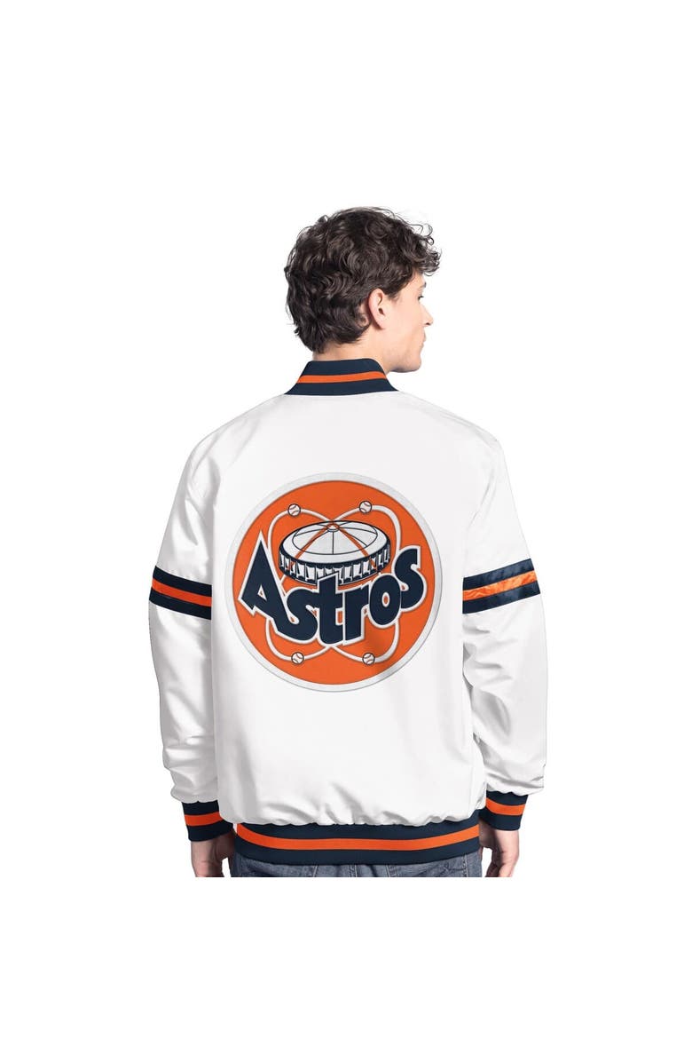 STARTER Men's Starter  White Houston Astros Cooperstown Scout Full-Snap Varsity Jacket, Alternate, color, White