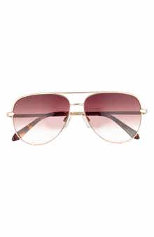 QUAY High Key 60mm Aviator Sunglasses