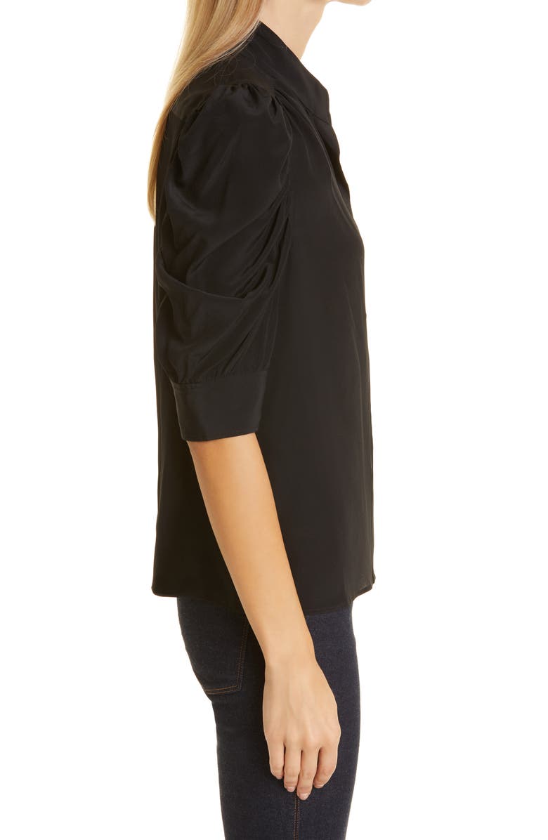 FRAME Gillian Puff Sleeve Silk Blouse, Alternate, color, 
