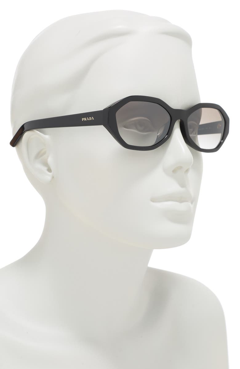 Prada 56mm Oval Sunglasses, Alternate, color,