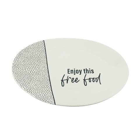 Free Food Platter Ceramic White