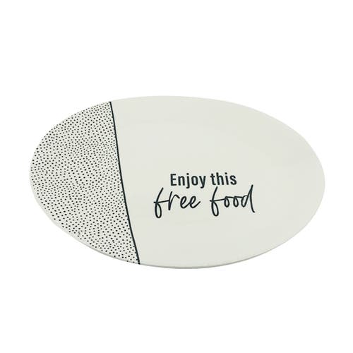 Totalee Gift Free Food Platter Ceramic White