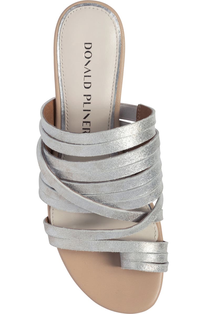 Donald Pliner Strappy Block Heel Sandal, Alternate, color, Silver