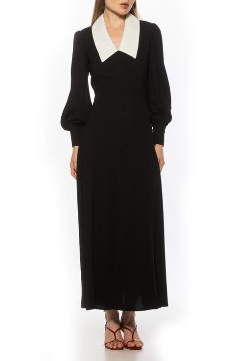 Kate Collared Long Sleeve Maxi Dress