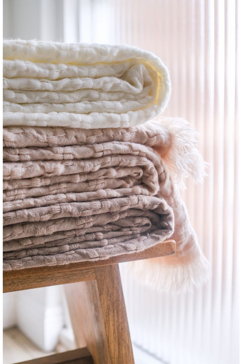 Delphine Throw Blanket, Alternate, color, BLUSH