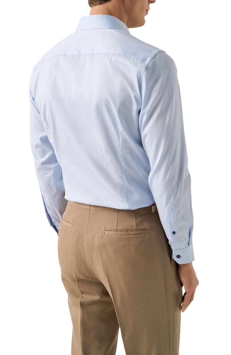 Eton Slim Fit Twill Dress Shirt, Alternate, color, Light/ Pastel Blue