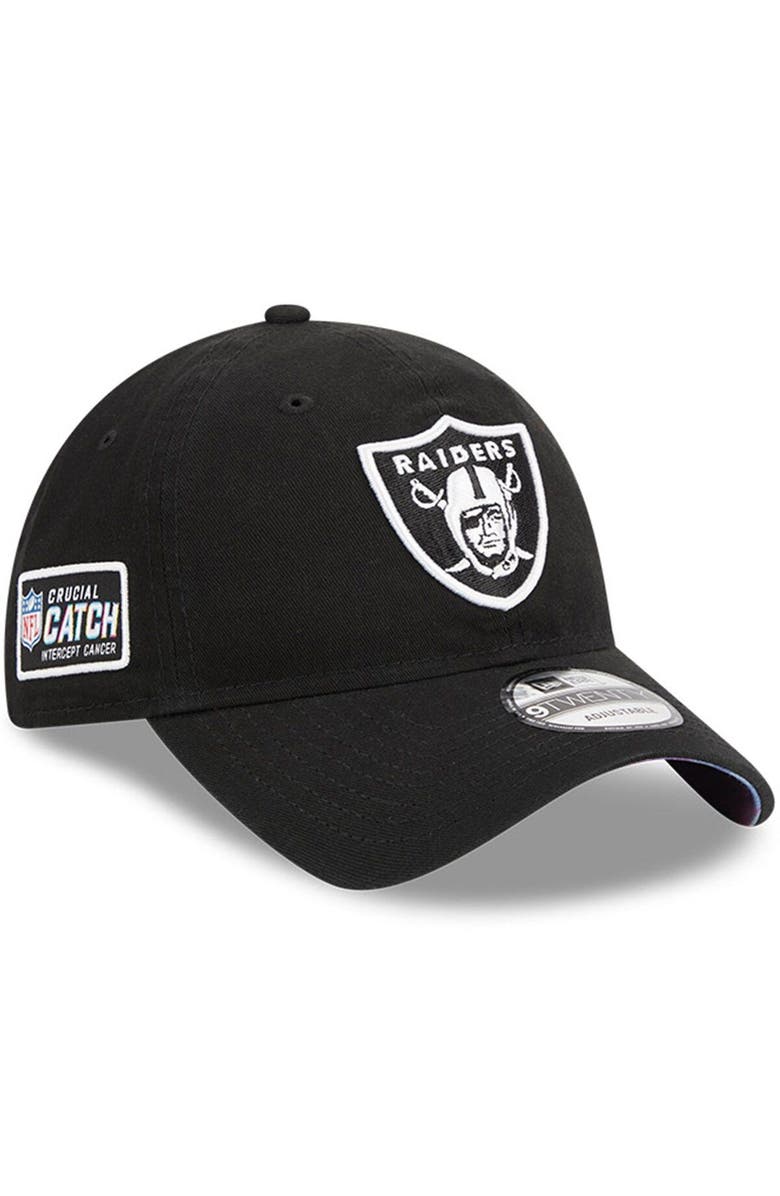 New Era Men's New Era Black Las Vegas Raiders 2023 NFL Crucial Catch 9TWENTY Adjustable Hat, Main, color, Black