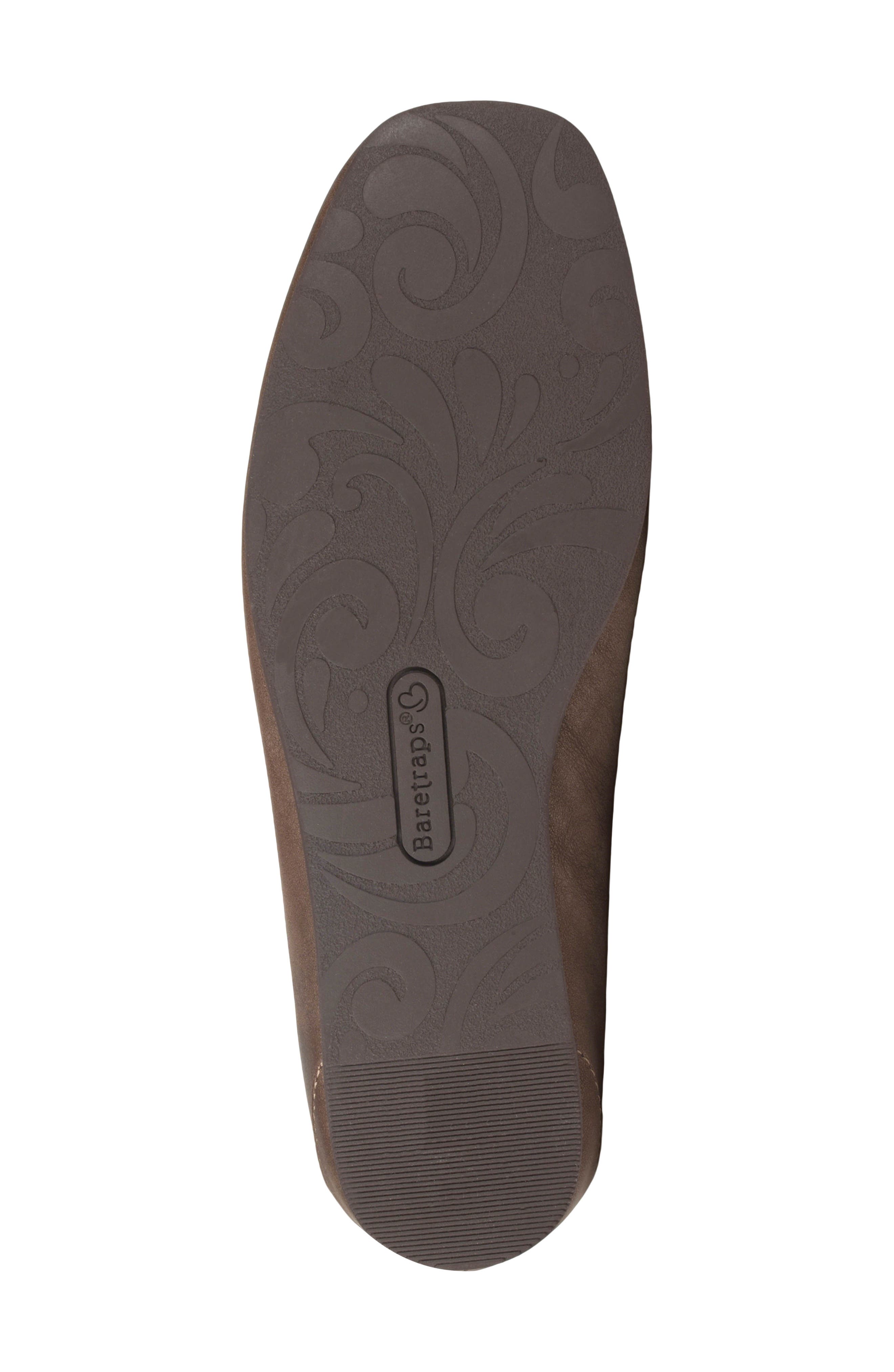 Ryalie Faux Leather Flat, Alternate, color, BROWN
