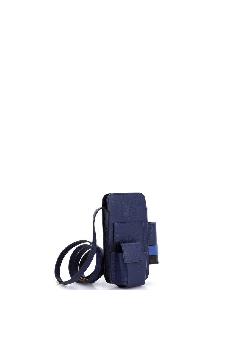 Hermesway Phone Case Crossbody Bag Epsom, Alternate, color, Bleu Saphir