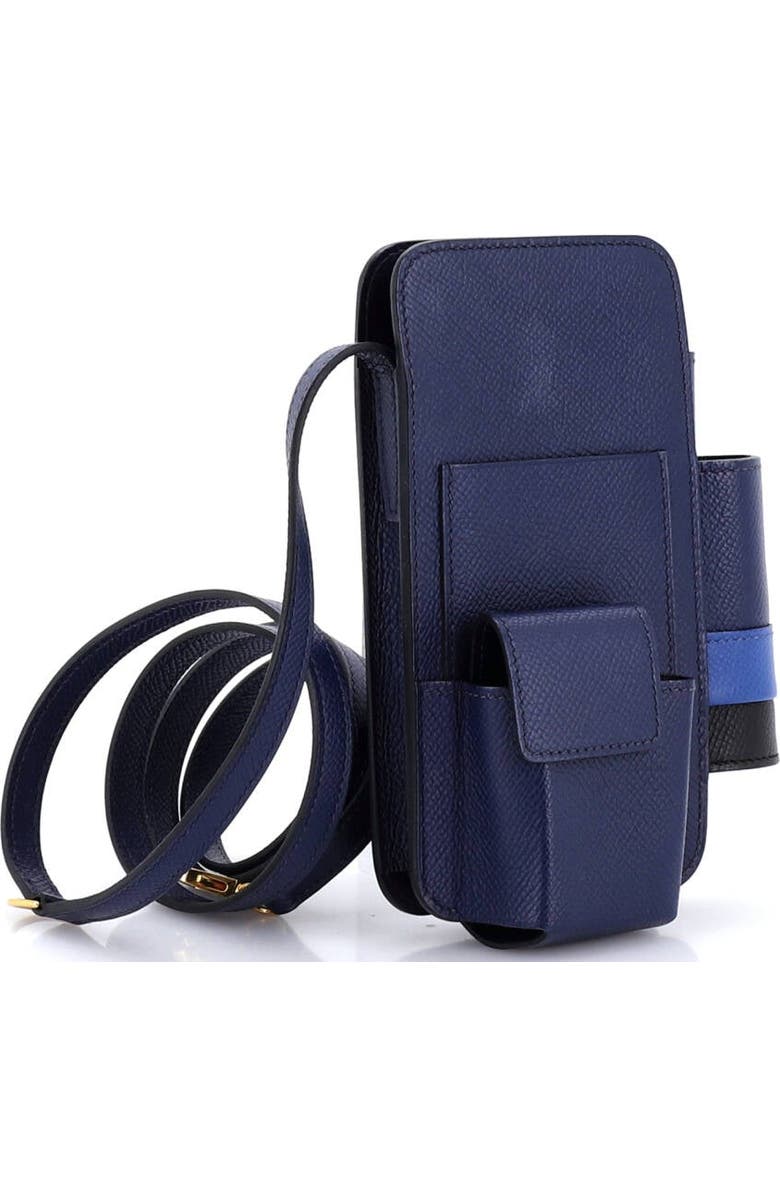 Pre-Owned Hermes Hermesway Phone Case Crossbody Bag Epsom, Alternate, color, Bleu Saphir