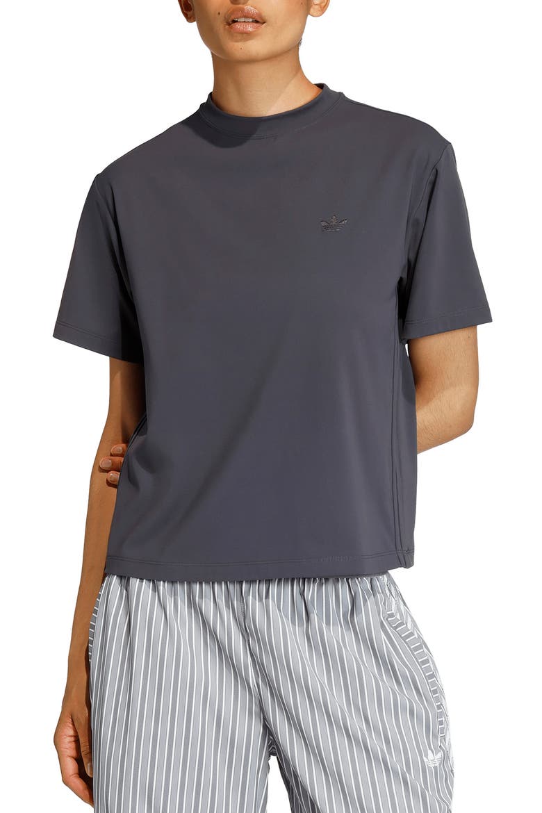 Essentials Mock Neck T-Shirt, Main, color, UTILITY BLACK/