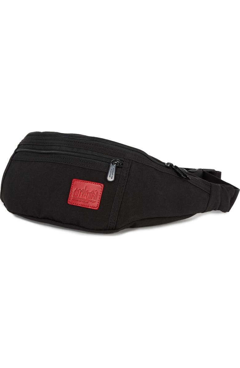 Manhattan Portage Waxed Nylon Alleycat Belt Bag, Alternate, color, Black