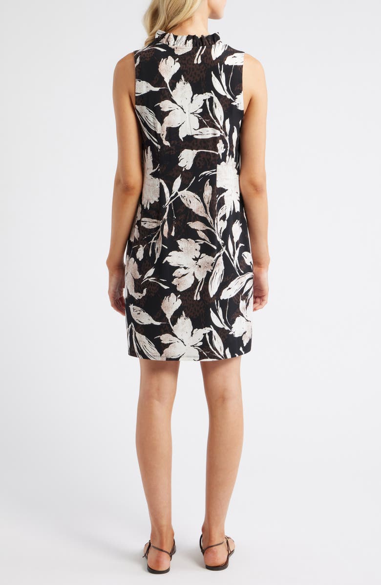 Tommy Bahama Carmela Bloom Sleeveless Shift Dress, Alternate, color, Black