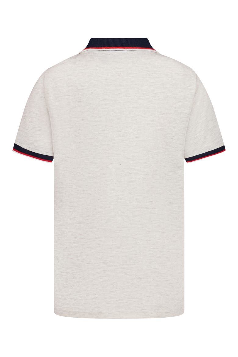 Kids' Tipped Cotton Polo, Alternate, color, OATMEAL HT