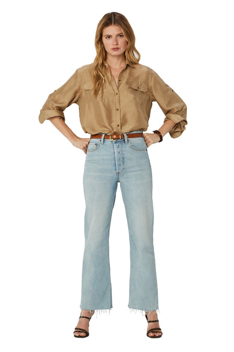 The Mikey High Waist Ankle Straight Leg Jeans, Alternate, color, THE THIRD MAN