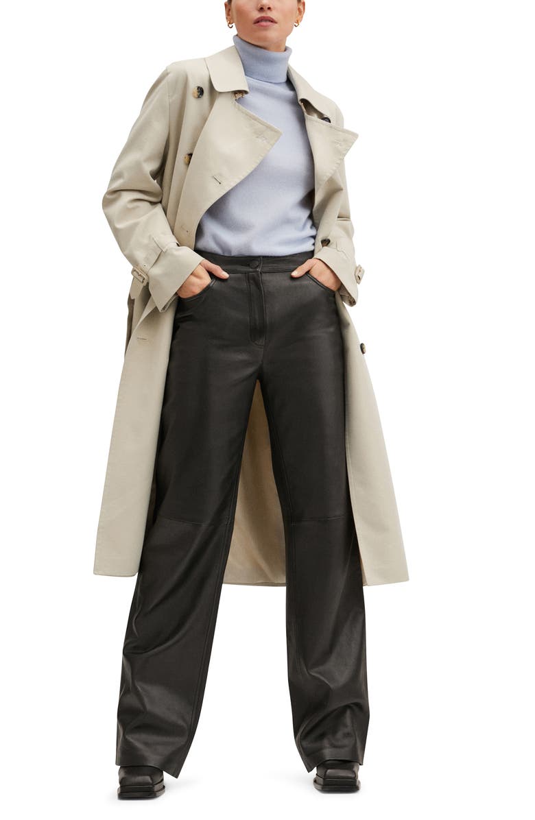 MANGO Double Breasted Trench Coat, Main, color,