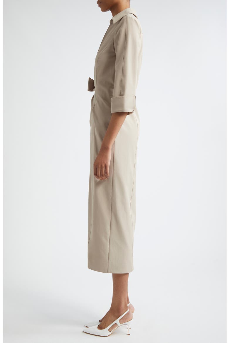 Cayleigh Wrap Midi Dress, Alternate, color, KHAKI