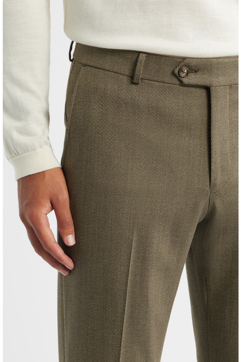 Covert Worsted Stretch Wool Dress Pants, Alternate, color, TAN