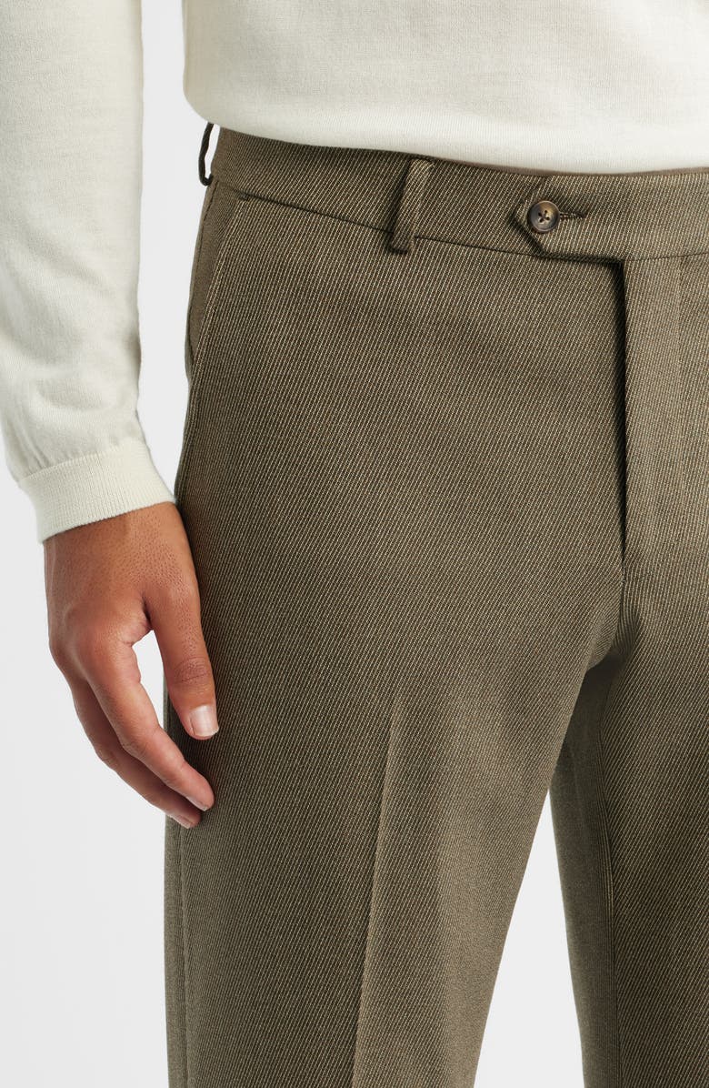 Berle Covert Worsted Stretch Wool Dress Pants, Alternate, color, Tan