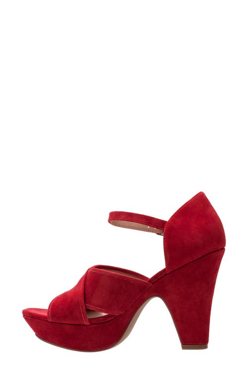 Linea Paolo Imogene Platform Sandal In Red