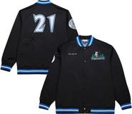 Mitchell & Ness Men's Mitchell & Ness Kevin Garnett Black Minnesota Timberwolves NBA Legends Full-Snap Satin Jacket