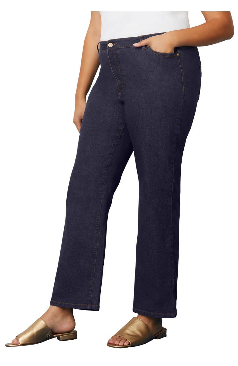 June + Vie June Fit Boyfriend Jeans, Main, color, Dark Blue