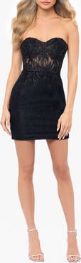 Blondie Nites Lace Strapless Corset Minidress
