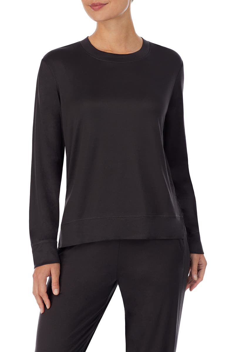 Z WELL Crewneck Pajama Top, Main, color, Dark Grey