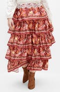 City Chic Allie Floral Tiered Skirt