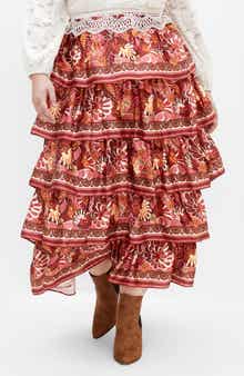 Allie Floral Tiered Skirt