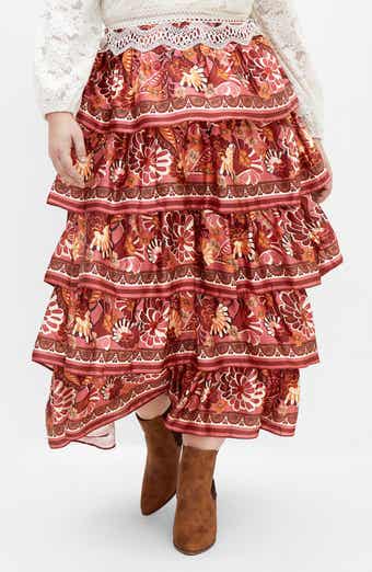 Allie Floral Tiered Skirt