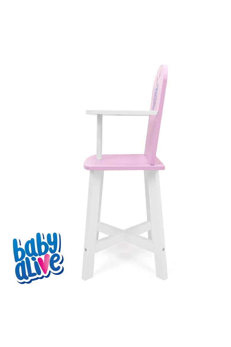 Baby Alive Wooden Doll High Chair, Alternate, color, Multicolored