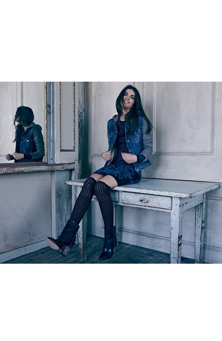 Hue Twisted Tweed Boot Sock, Alternate, color, 