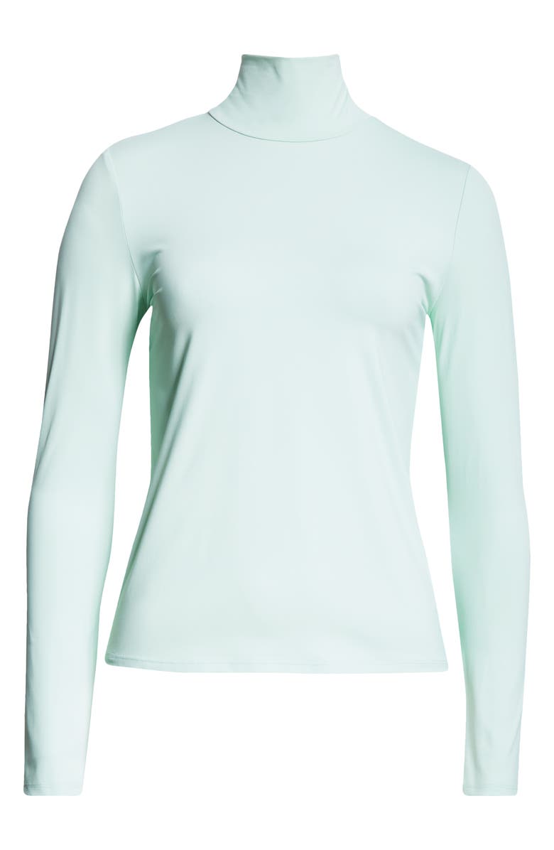 St. John Collection Nuda Jersey Turtleneck Top, Alternate, color, 