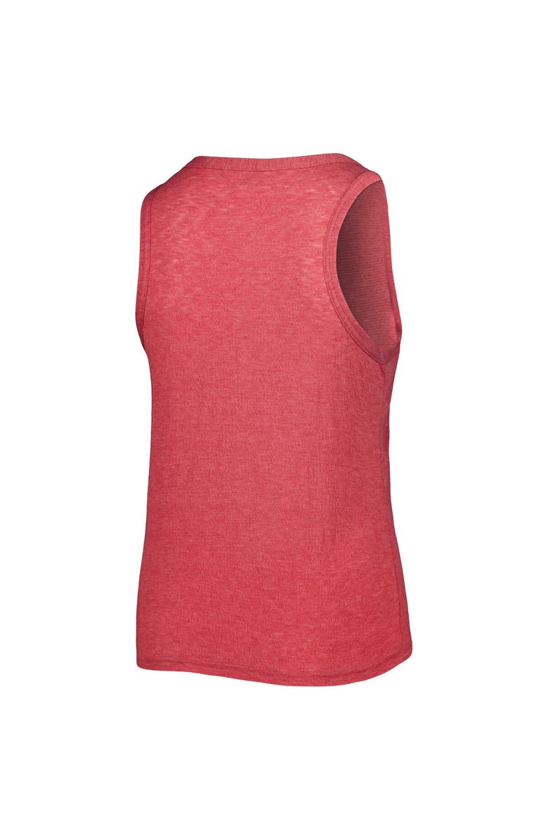 SOFT AS A GRAPE Women's Soft as a Grape Red Texas Rangers Plus Size High Neck Tri-Blend Tank Top, Alternate, color, Red